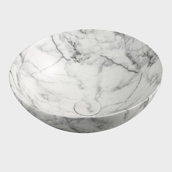 Lavabo Ceramica Bianco Grigio Opaco