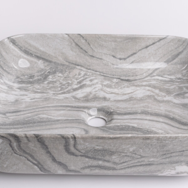 Lavabo Ceramica Rettangolare Grigio 6127-M5