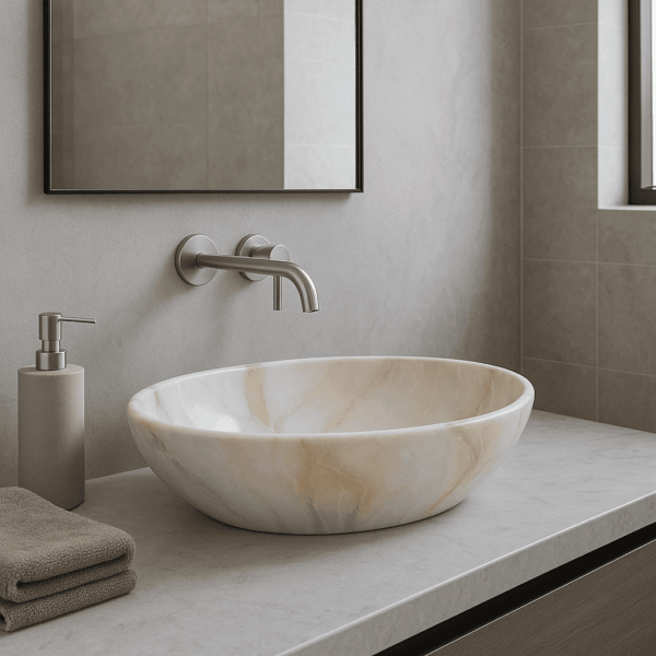 Lavabo Ceramica Bianco Gold