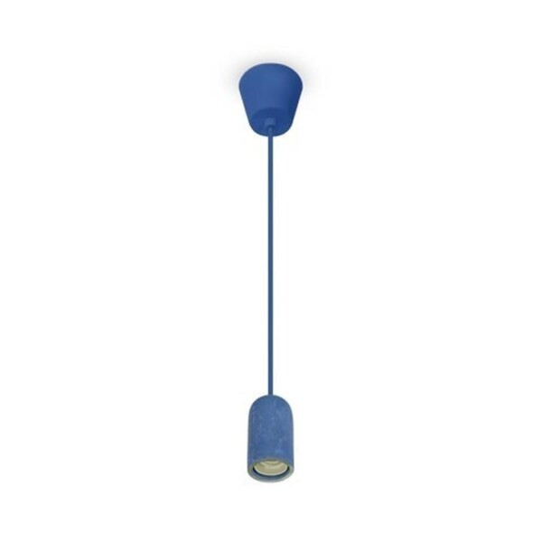 LAMPADARIO CON PORTALAMPADA CALCESTRUZZO BLU