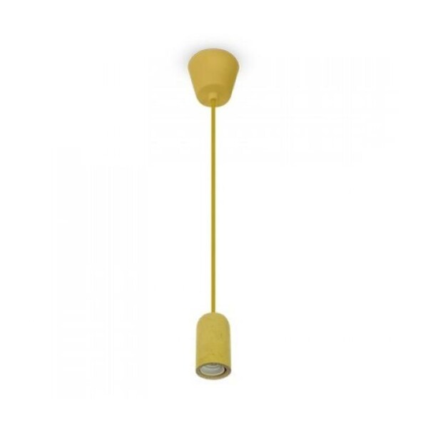 LAMPADARIO CON PORTALAMPADA CALCESTRUZZO GIALLO