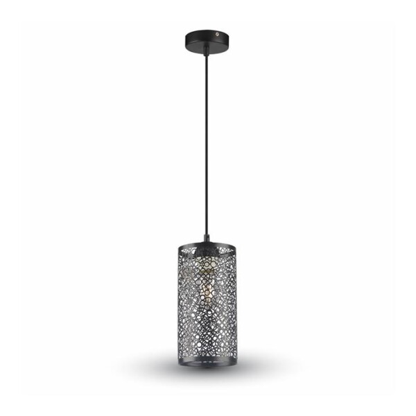 LAMPADARIO CON PORTALAMPADA MATT NERO