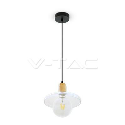LAMPADARIO CON PORTALAMPADAVETRO TRASPARENTE CON 3 M. CAVO