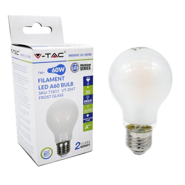 LAMPADINA LED E27 7W CANDELA FILAMENTO CROCIATO BIANCO CALDO 2700K