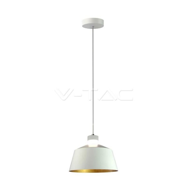 7W LED LAMPADARIO (ACRYLICO) - WHITE LAMP SHADE   250 BIANCO NATURALE