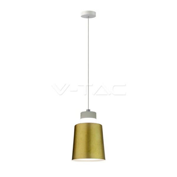 7W LED LAMPADARIO (ACRYLICO) - GOLD LAMP SHADE   120 BIANCO CALDO 3000K