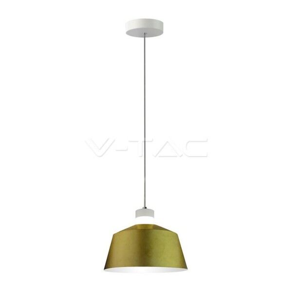 7W LED LAMPADARIO (ACRYLICO) - GOLD LAMP SHADE   250 BIANCO CALDO 3000K
