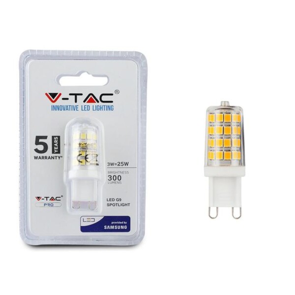 LED LAMPADINA SAMSUNG CHIP - G9 3W PLASTICA 3000K
