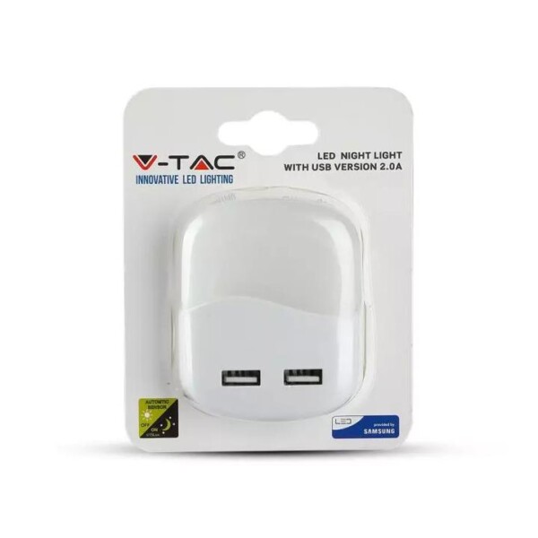 LED SEGNAPASSO NOTTURNOT USB QUADRATO 4000K