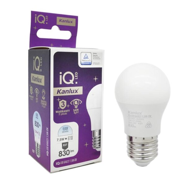 LAMPADINA LED IQ-LED G45E27 7,5W-CW - KANLUX