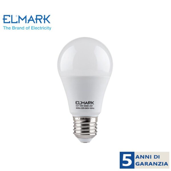 LED LAMP PEAR A60 10W E27 230V 6400K