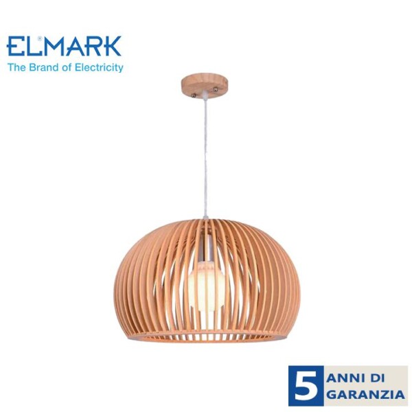 BAMBOO PENDANT 1XE27 WOOD D.300MM