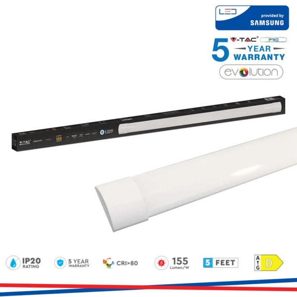 38W LED PLAFONIERA SAMSUNG CHIP 150CM FAST CONNECT & CABLE 155 LM/W 4000K