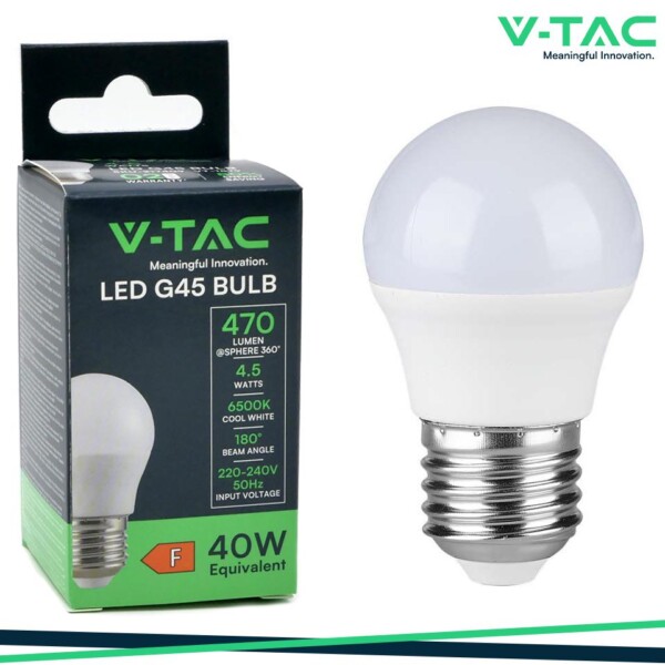LED LAMPADINA 4.5W E27 G45 4000K