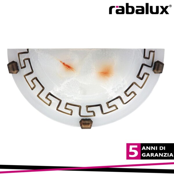 APPLIQUE ETRUSCO MEZZALUNA 30CM E27