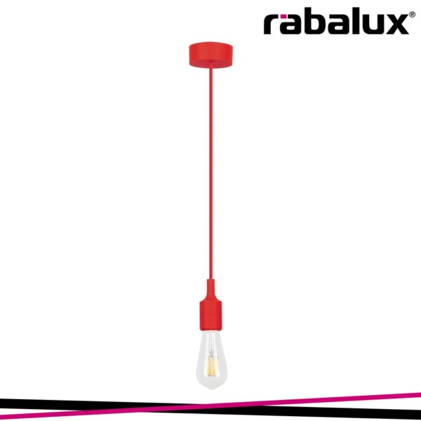 ROXY,PENDANT WITH "IRON CABLE" AND SILICONE PARTS, RED