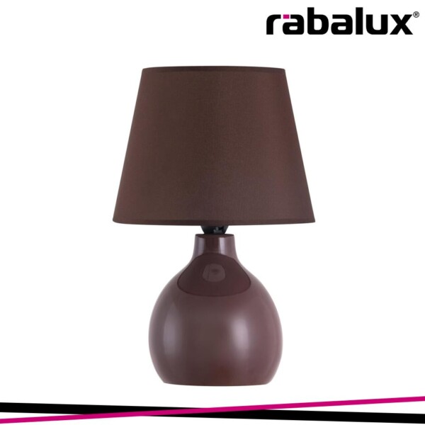 INGRID, CERAMIC TABLE LAMP WITH FABRIC SHADE