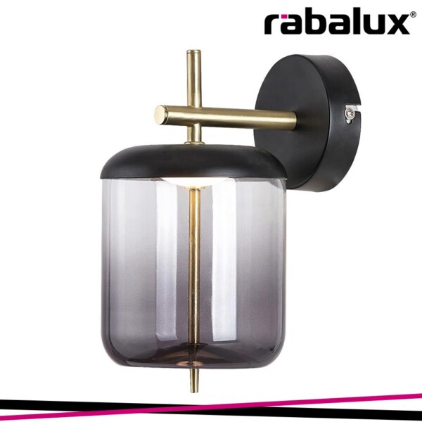 DELICE, LED 6W WALL LAMP, BLACK/ BRONZEE/ TINTED COLOUR GLAS