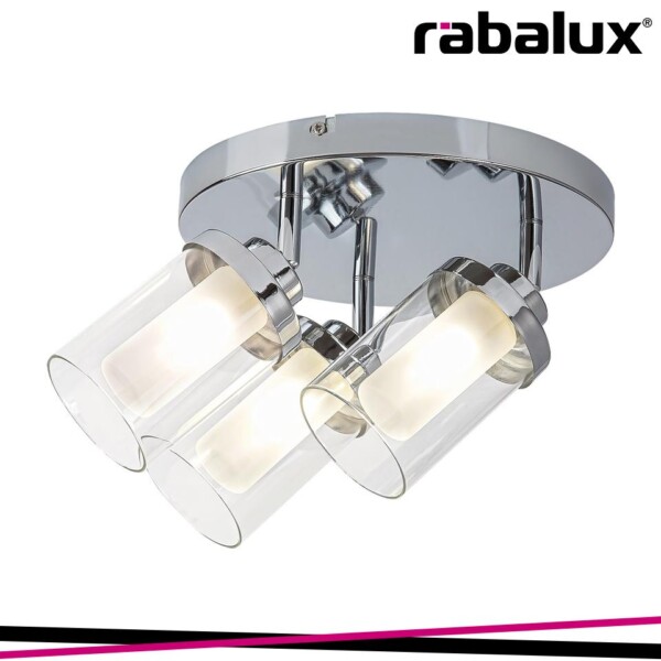 AVIVA, BATHROOM CEILING LAMP, DOUBLE GLASS, CHROME, G9 3X MA