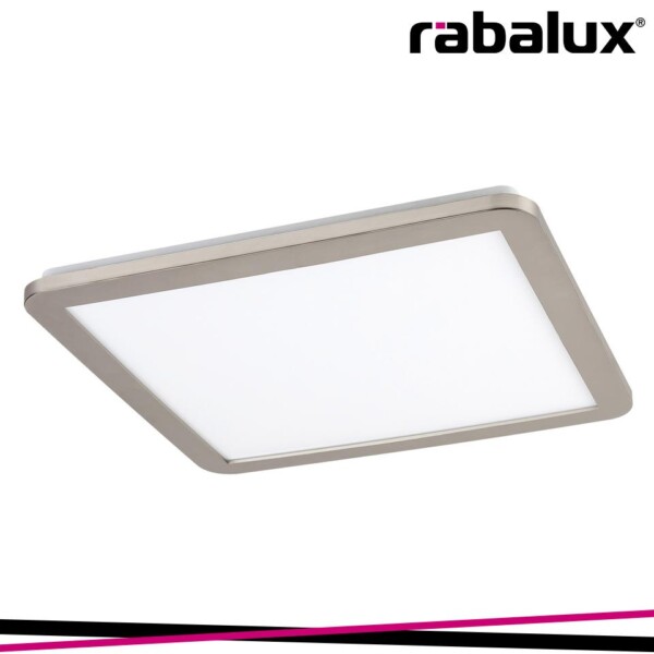 JEREMY, BATHROOM CEILING LAMP, SILVER/ OPAL SHADE, IN-BUILT