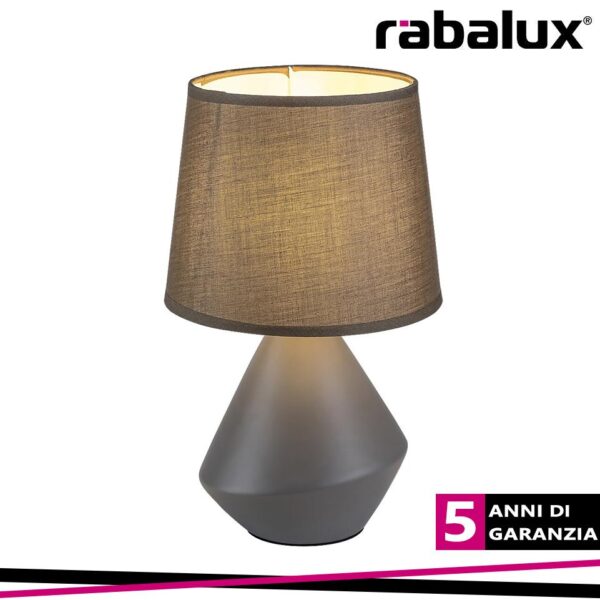 WENDY, TABLE LAMP, CERAMIC, TEXTILE, E14 1XMAX 40W, BROWN, S