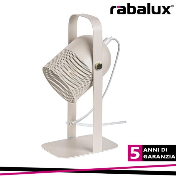 RONNIE, INDOOR METAL TABLE LAMP, E14 1X MAX 25W, BEIGE, IP20