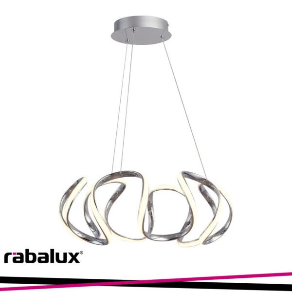 PALMIRA, PENDANT LAMP, CHROME, IN-BUILT LED 38W 2500LM 3000K