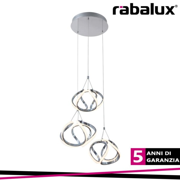 PALMIRA, PENDANT LAMP, CHROME, IN-BUILT LED 50W 3400LM 3000K
