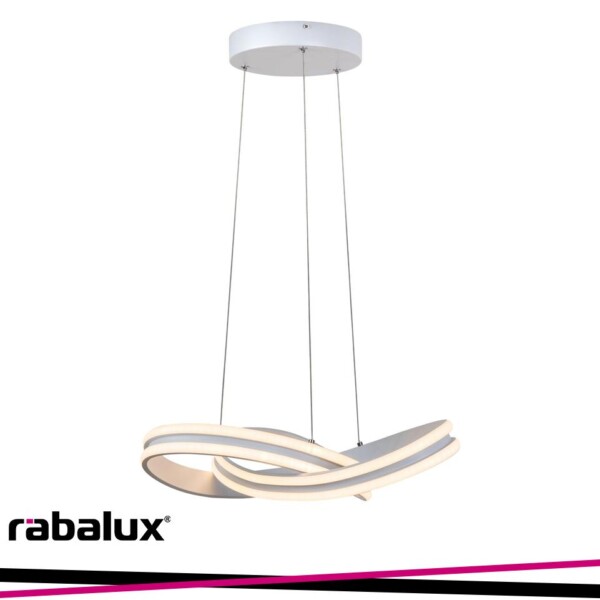 TULIO, PENDANT LAMP, WHITE, IN-BUILT LED 60W 3600LM 3000K