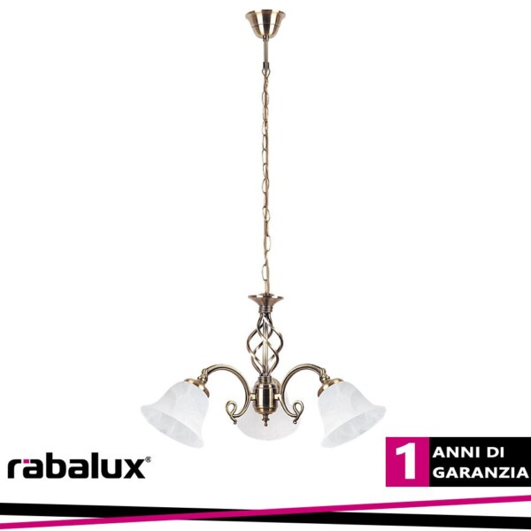 BECKWORTH, PENDANT LAMP, 3 ARMS, D55CM