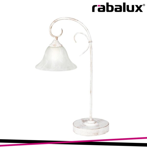 KATHERINE, RUSTIC STYLE ANTIQUE WHITE TABLE LAMP