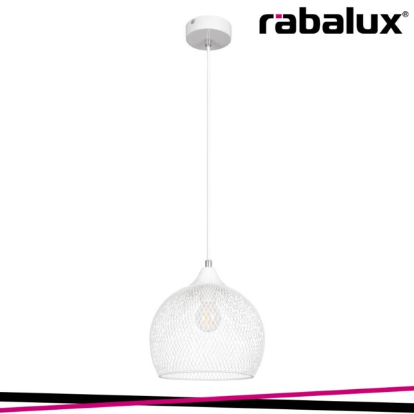 RONAN, PENDANT LAMP, WHITE, E14 1X MAX 40W, LIGHTSOURCE EXCL