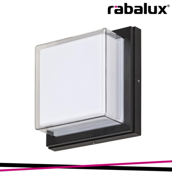 ANDORRA, OUTDOOR WALL LAMP, BLACK/WHITE, BUILT-IN LED 12W 65