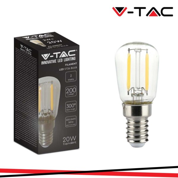 LED LAMPADINA 2W FILAMENTO E14 ST26 3000K