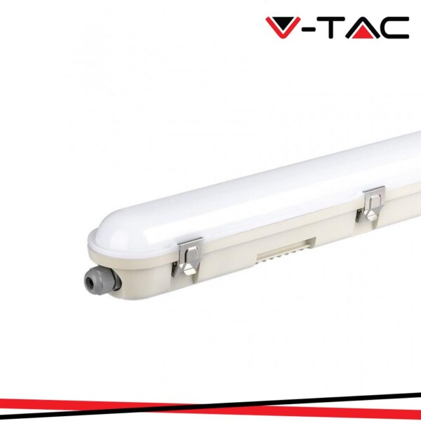 LED PLAFONIERA IMPERMEABILE SAMSUNG CHIP 120CM 36W SENSORE MILKY COVER SS CLIPS 6500K