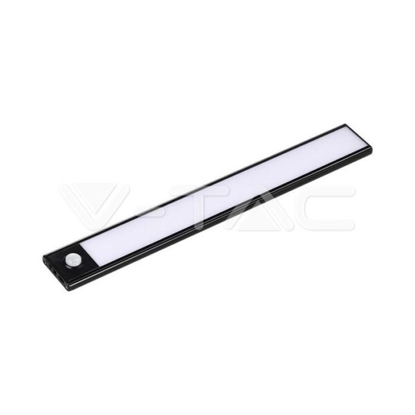2.5W LED LAMPADA PER ARMADIO RICARICABILE CON CON SENSOREE CORPO NERO 3000K IP20