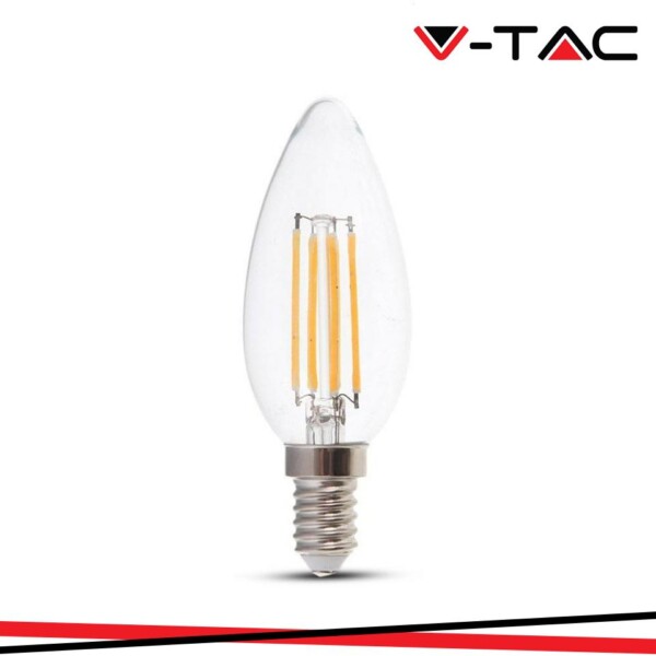 LED LAMPADINA 6W FILAMENTO E14 CLEAR COVER CANDELA 3000K