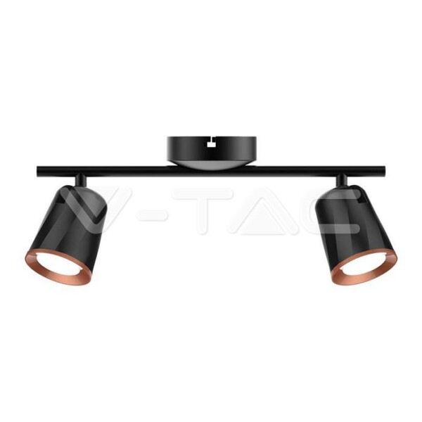12W LED LAMPADA DA PARETE A DOPPIA TESTA 4000K BLACK