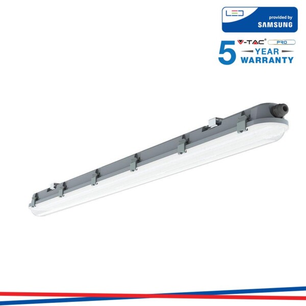 LED WATERPROOF FITTING M-SERIES 1500MM 48W 6500K MILKY COVER 120 LM/W