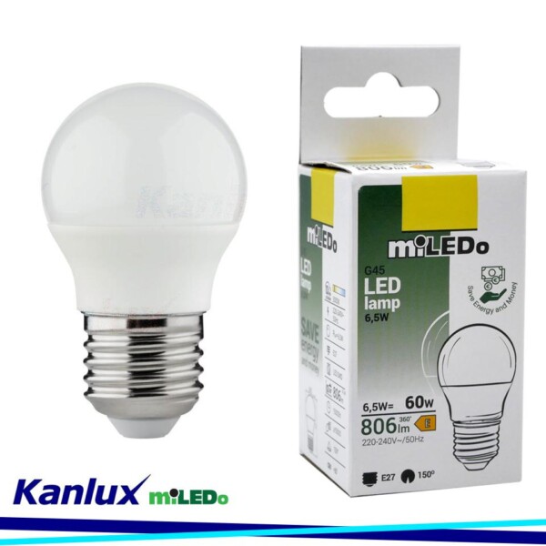 LAMPADINA LED G45 N 6,5W E27-NW - KANLUX