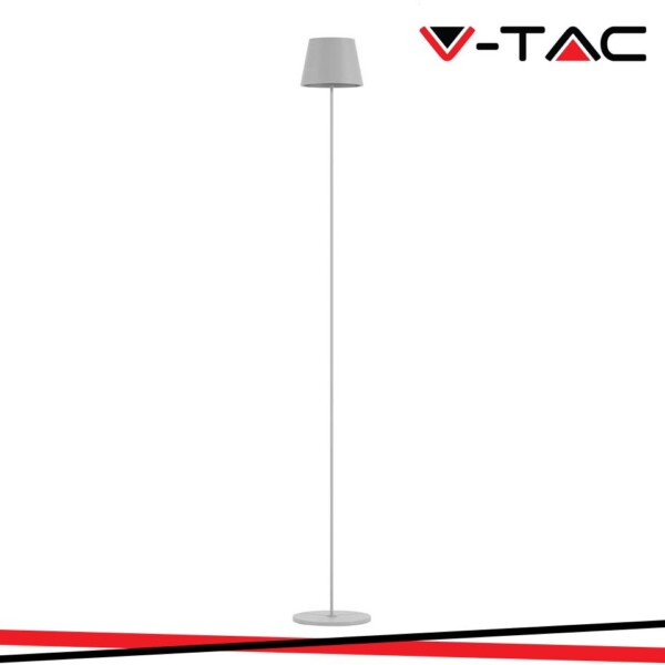 V-TAC PIANTANA LED 4W COLORE BIANCO IN ALLUMINIO CON TOUCH DIMMERABILE ALTEZZA REGOLABILE 3IN1 3000K IP54