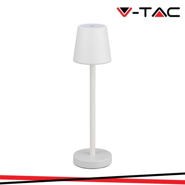 3W LED LAMPADA DA TAVOLO RICARICABILE TOUCH DIMMERABILE CORPO BIANCO 3000K