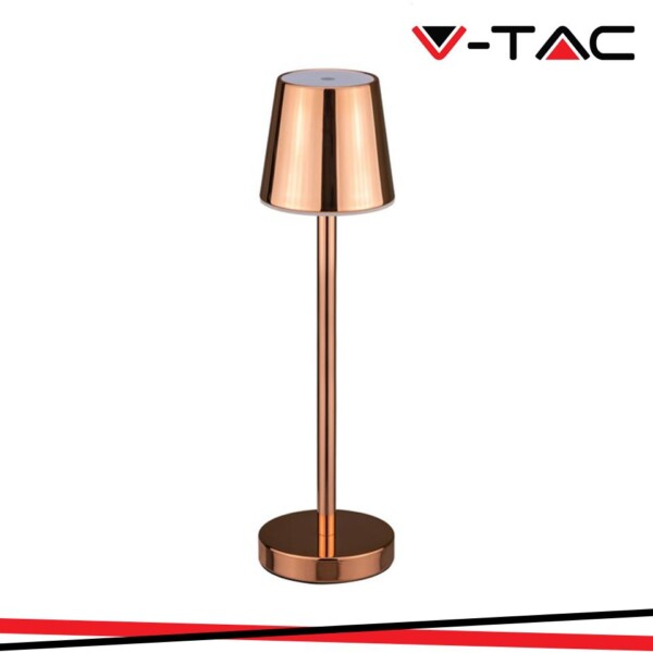 3W LED LAMPADA DA TAVOLO RICARICABILE TOUCH DIMMERABILE CORPO ORO 3000K