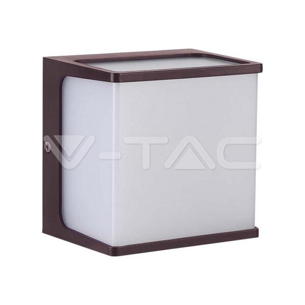 8W LAMPADA LED DA MURO CORPO MARONE IP65 3000K