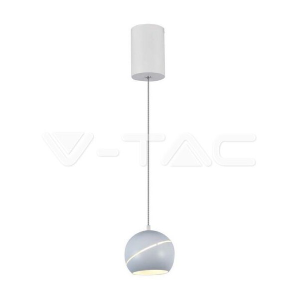 8.5W LED LAMPADA A SOSPENSIONE   180 FILO REGOLABILETOUCH ON/OF CORPO BIANCO 3000K