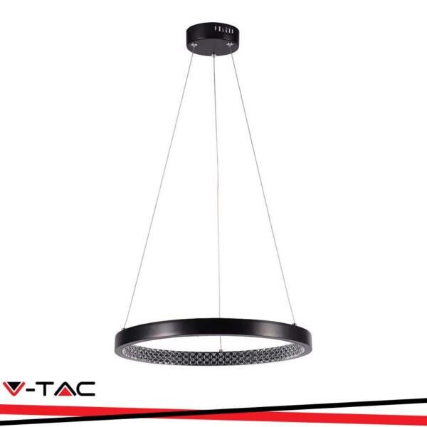 19W LED LAMPADARIO LED A SOSPENSIONE NERO 3000K