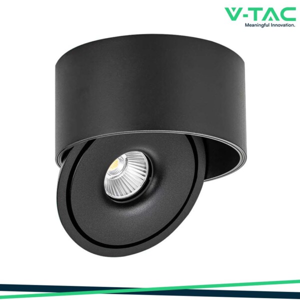 28W FARETTO LED COB DA INCASSO ROTONDO  3 IN 1 CORPO NERO
