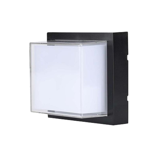 12W LED LAMPADA DA PARETE BLACK QUADRATA 4000K