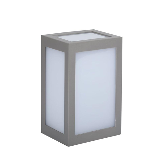 12W LAMPADA LED DA MURO CORPO GRIGIO IP65 3000K
