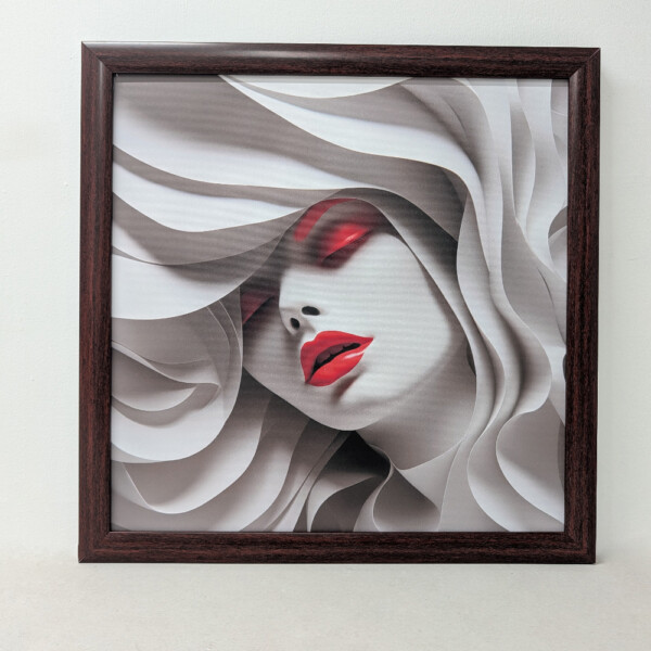 WITIT Quadro Canvas Tela Artistico in Stile Moderno con Cornice in Legno, Arte Contemporanea, Arte Moderna, Donna, Fiori, Bambina, Autunno, Estate, Primavera, Inverno, Mare, Cielo